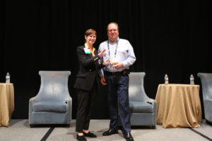 Glenn Adams accepting our Excellence in Customer Service Award